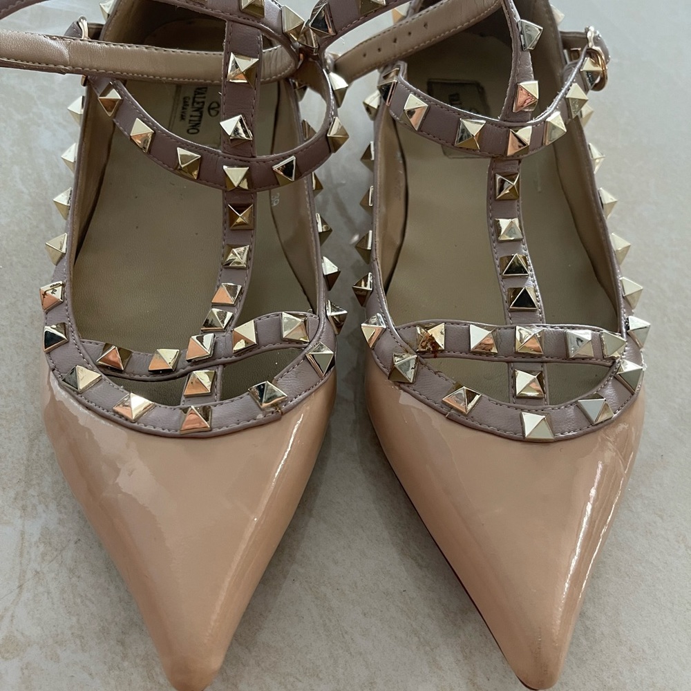 Valentino Rockstud Ballerina Flats